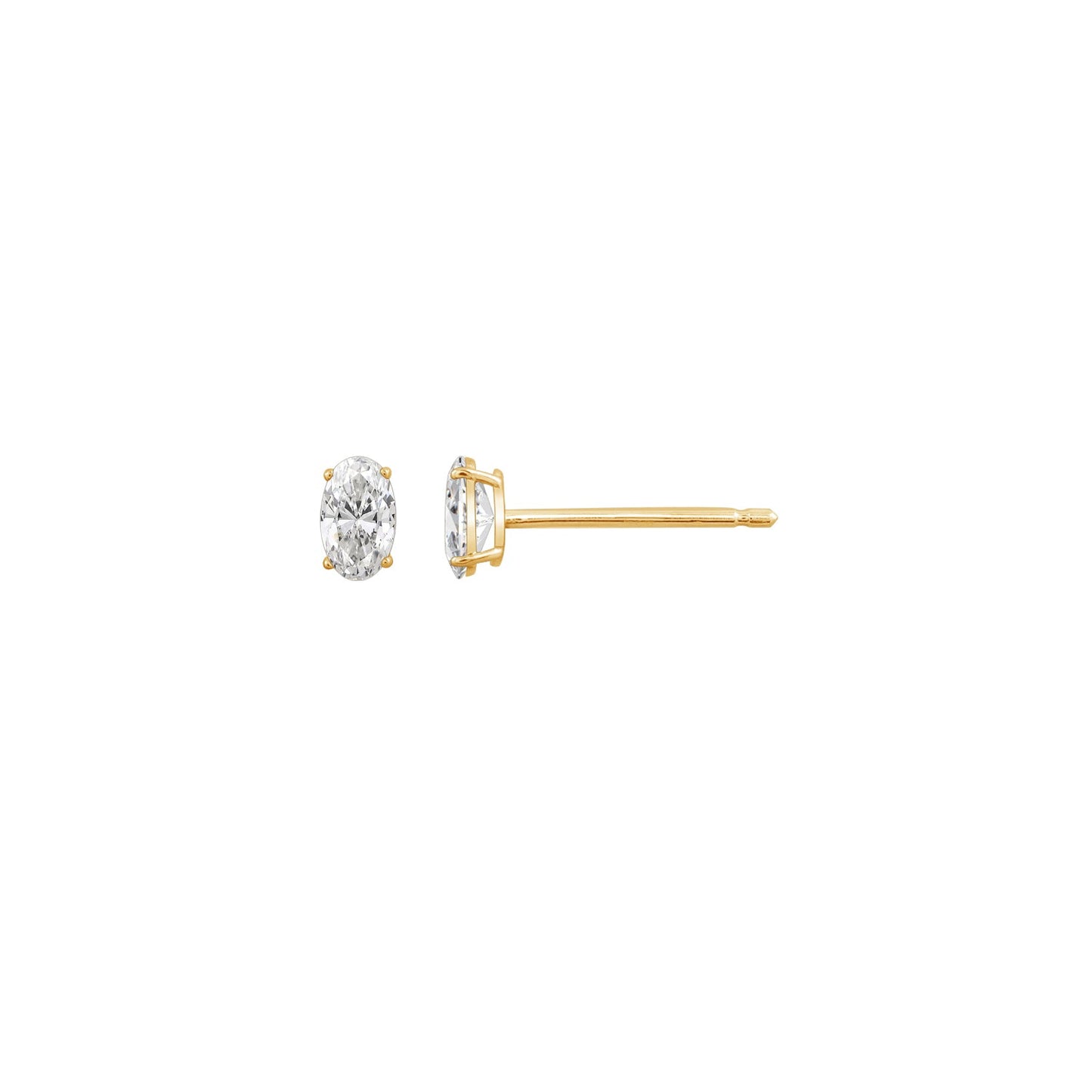 10K Solid Gold Stud Earrings
