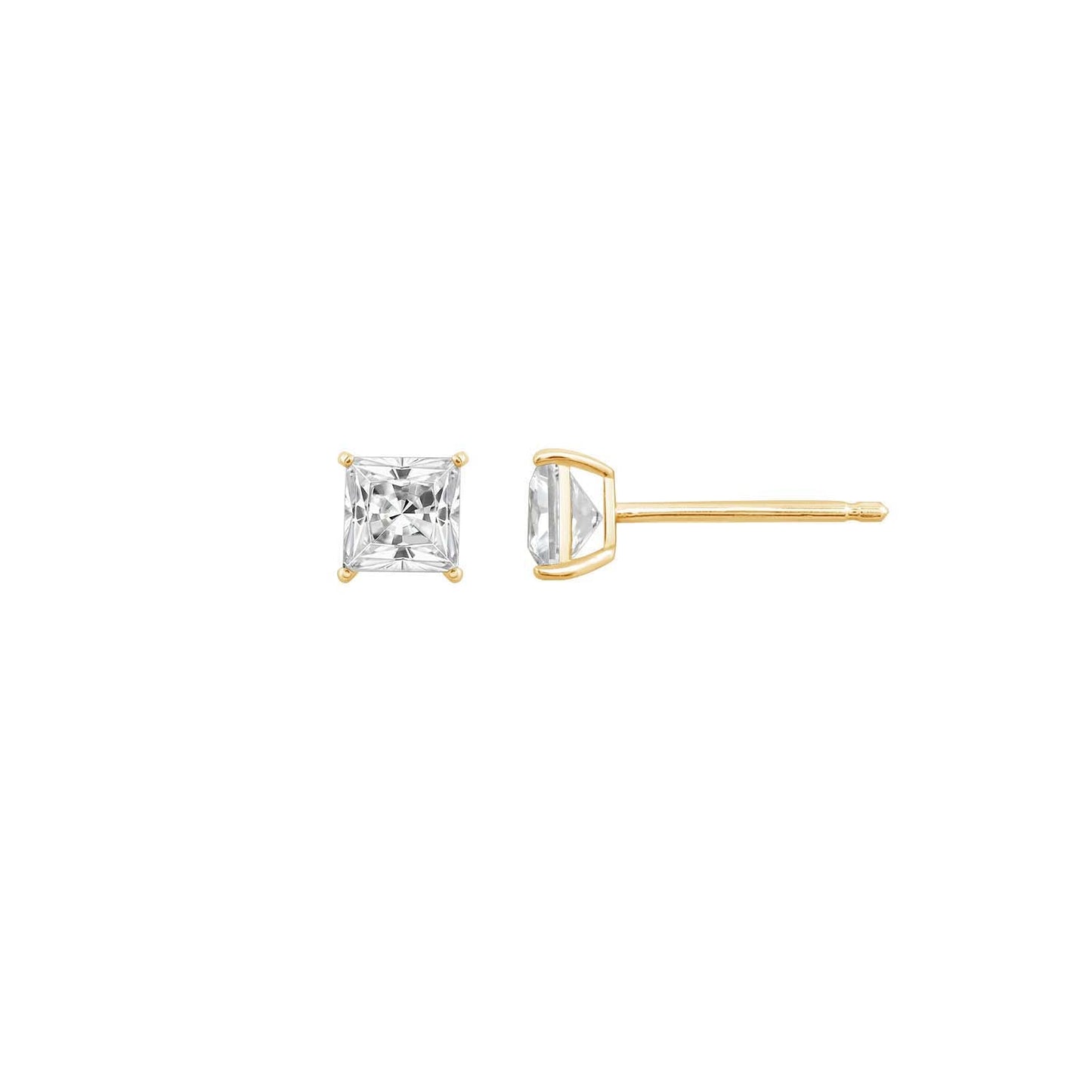 14K Solid Gold Stud Earrings