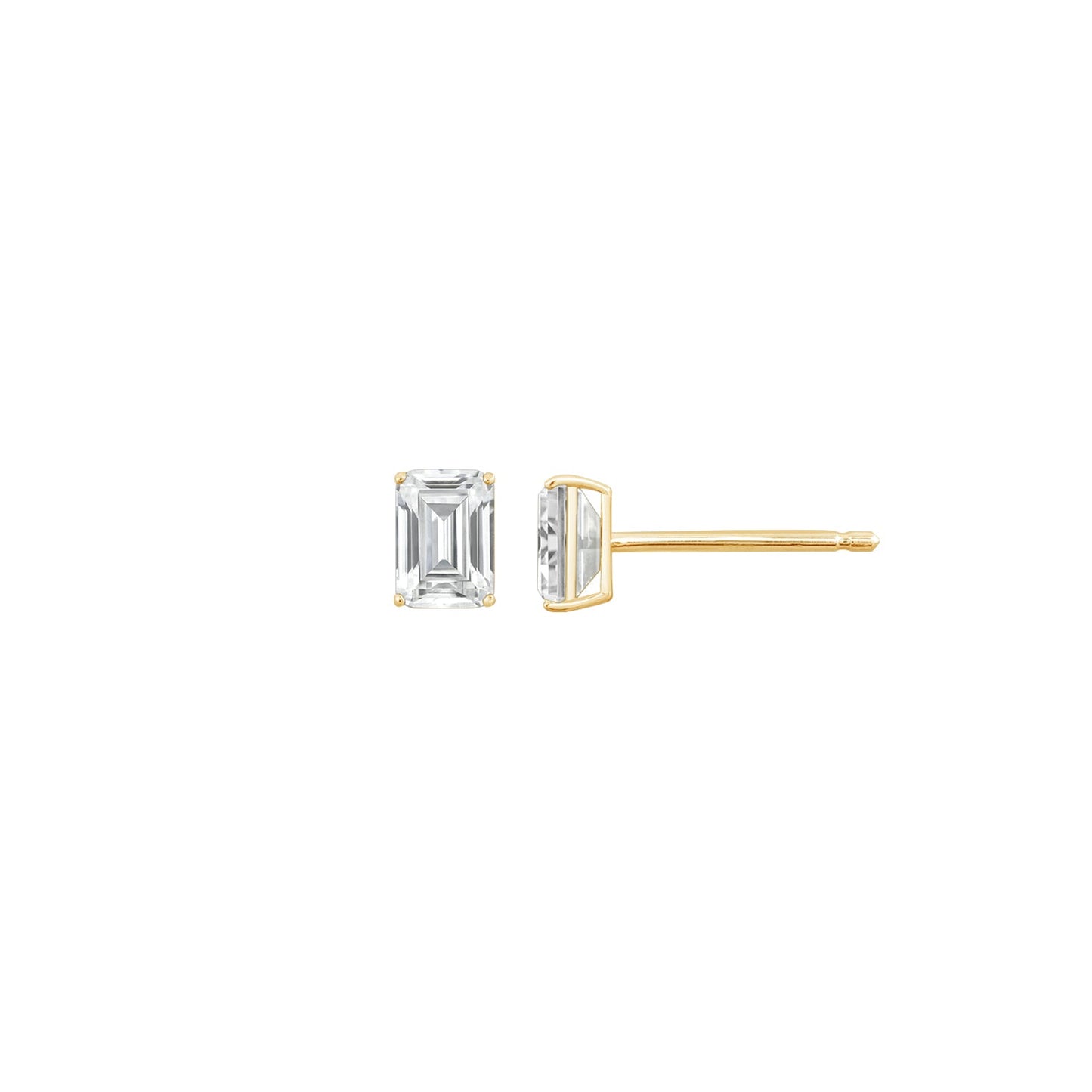 14K Solid Gold Stud Earrings