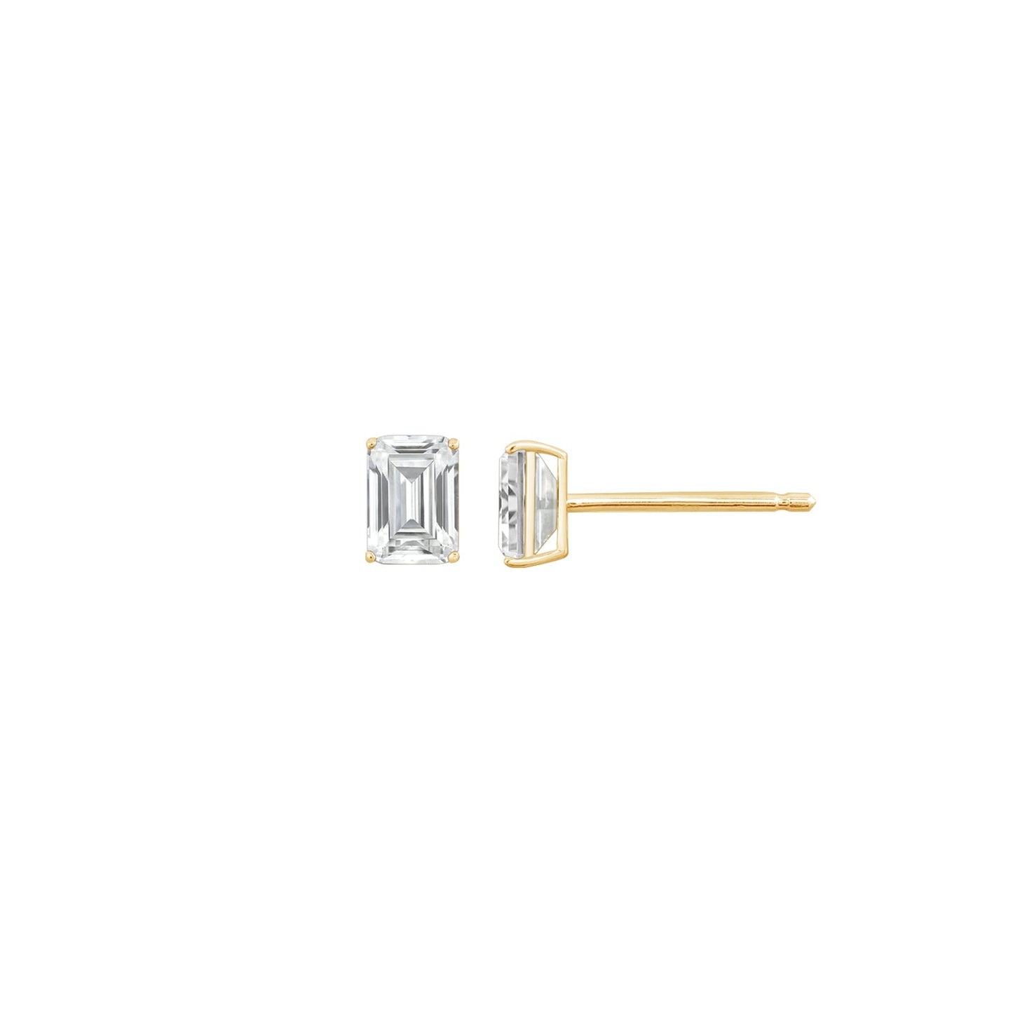 10K Solid Gold Stud Earrings