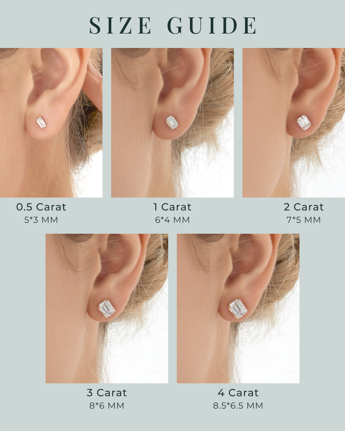 10K Solid Gold Stud Earrings
