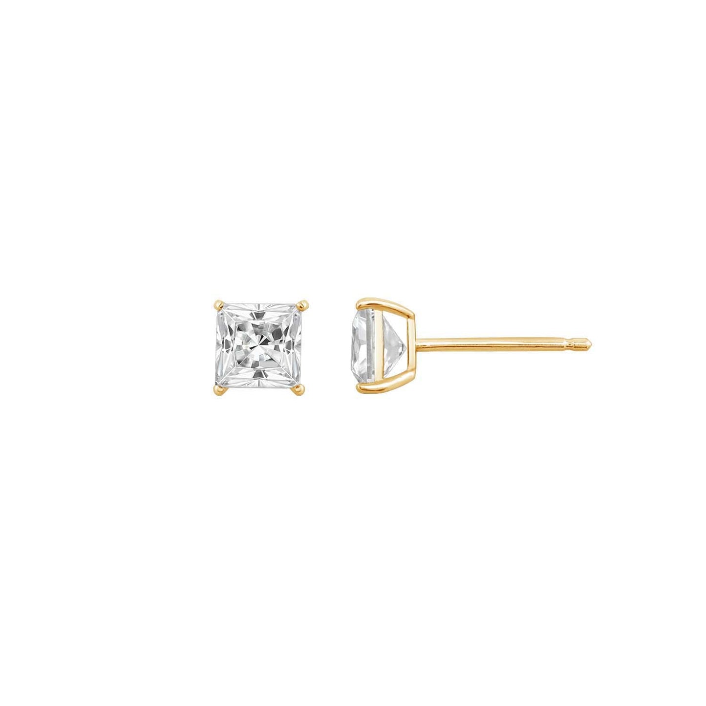 10K Solid Gold Stud Earrings
