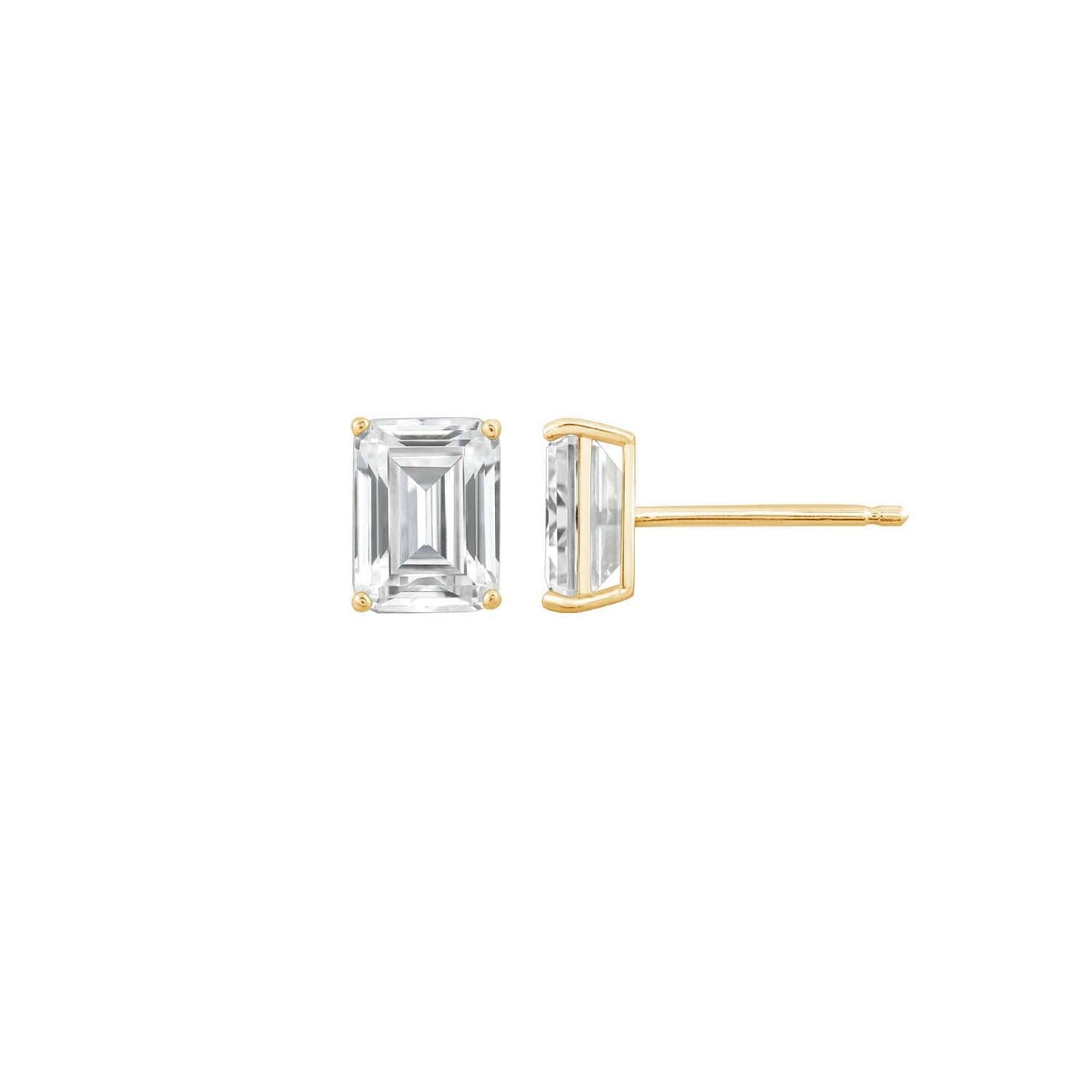 14K Solid Gold Stud Earrings