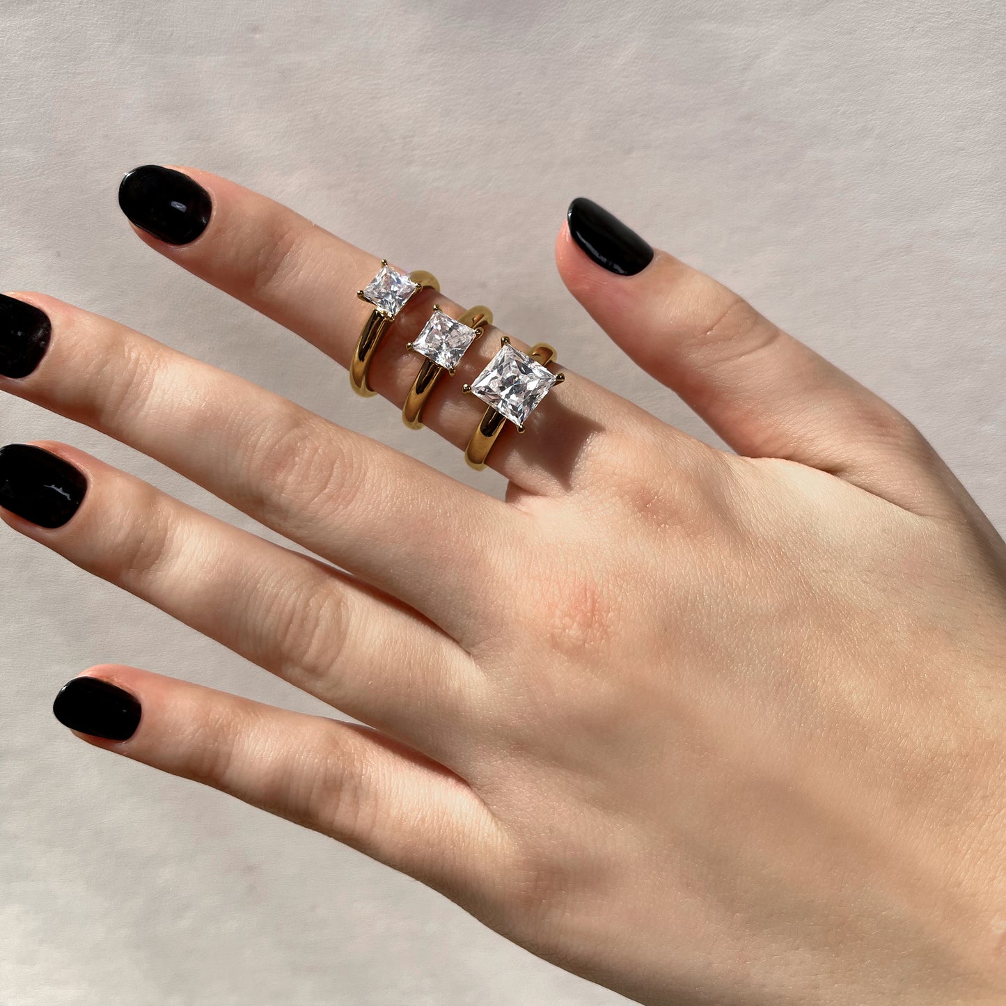 Princess Solitare Ring