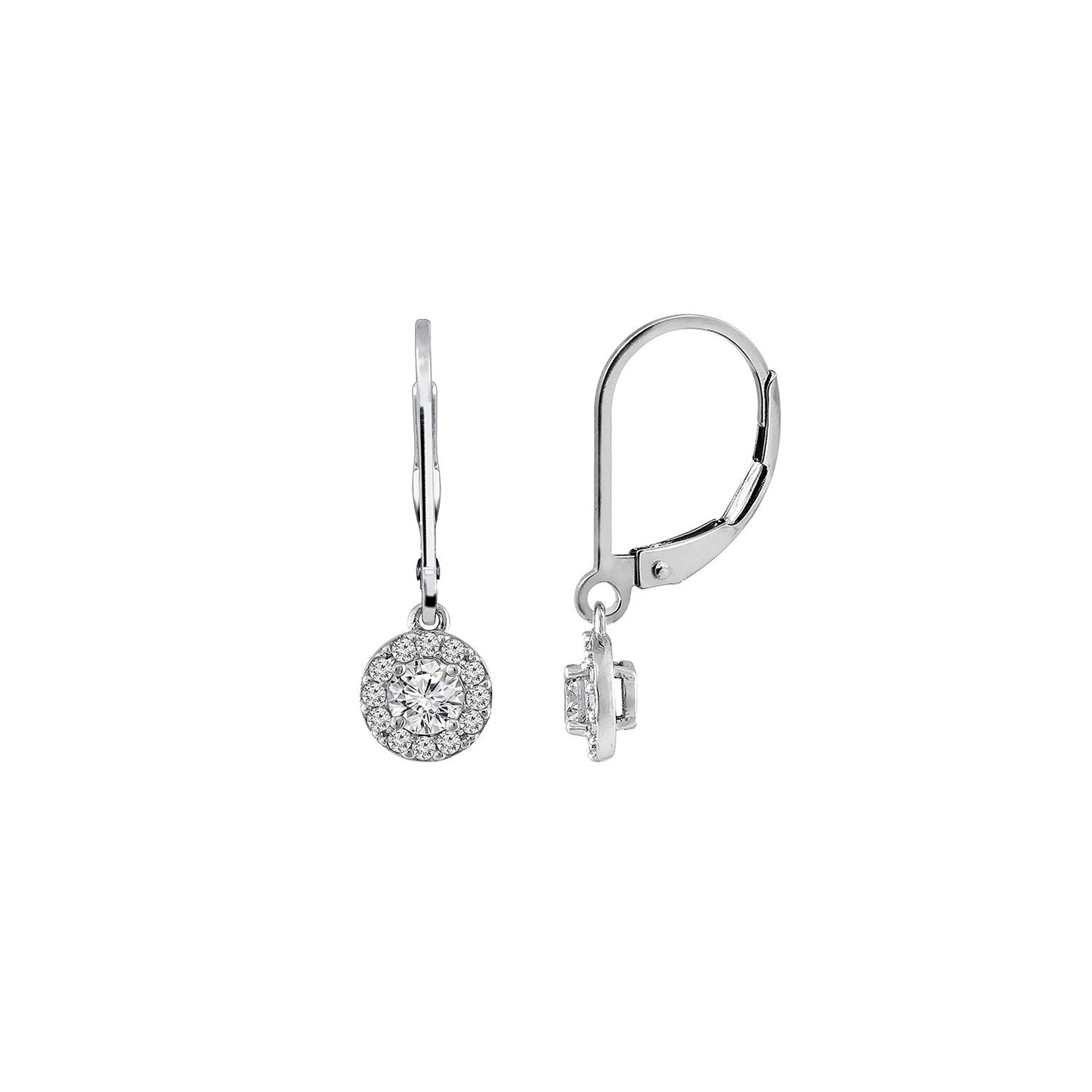 Marilyn Monroe Round Halo Leverback Earrings