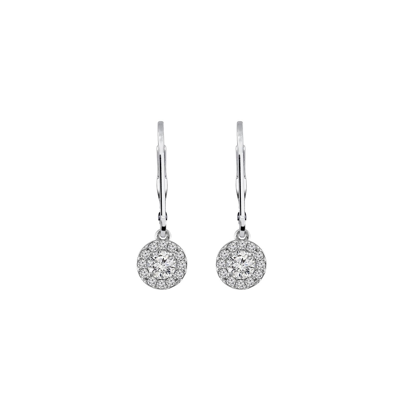 Marilyn Monroe Round Halo Leverback Earrings