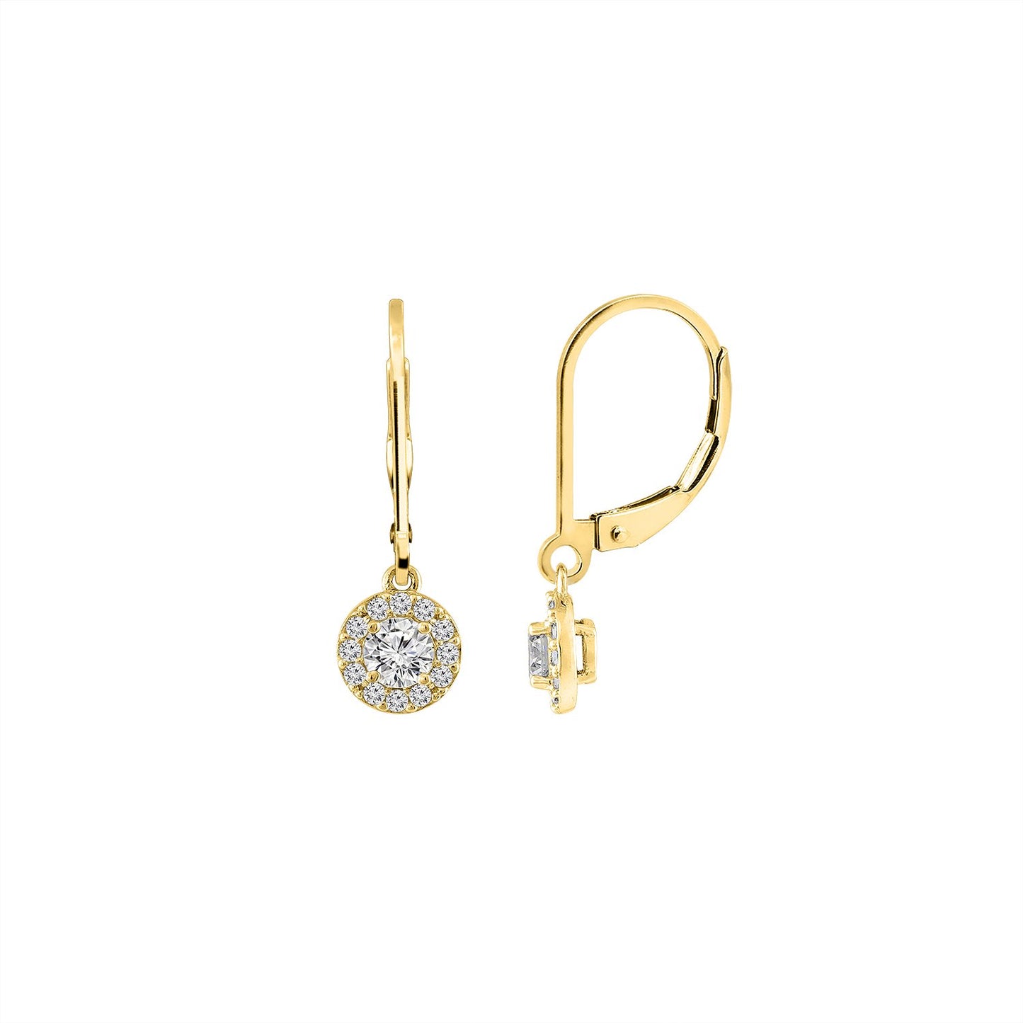 Marilyn Monroe Round Halo Leverback Earrings