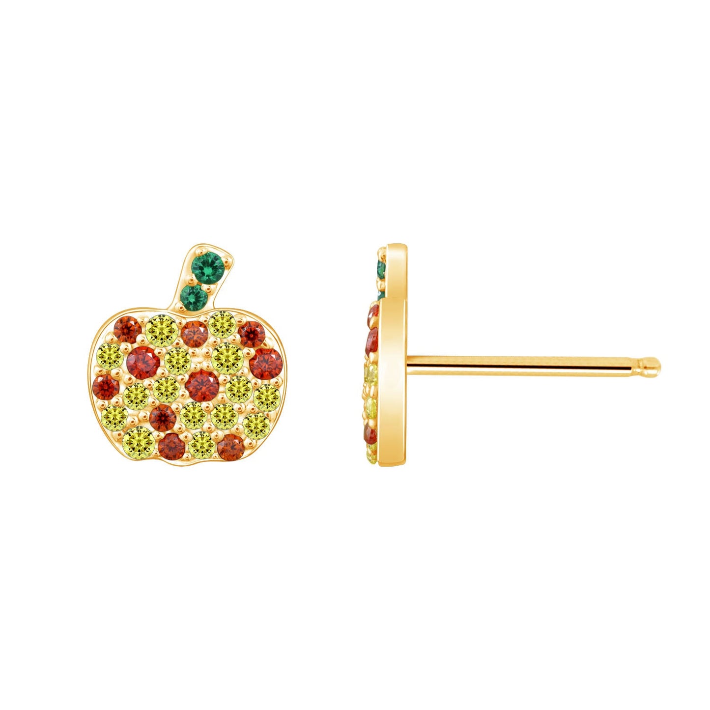 Minimal Sweet Pumpkin Stud Earrings