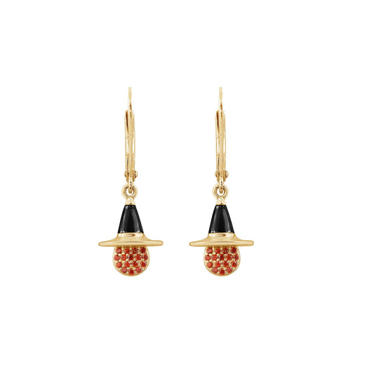Halloween Witch's Hat Leverback Earrings