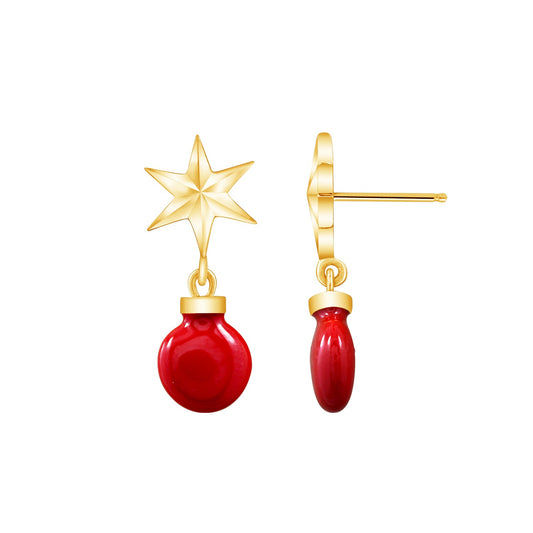Christmas Bauble Stud Earrings
