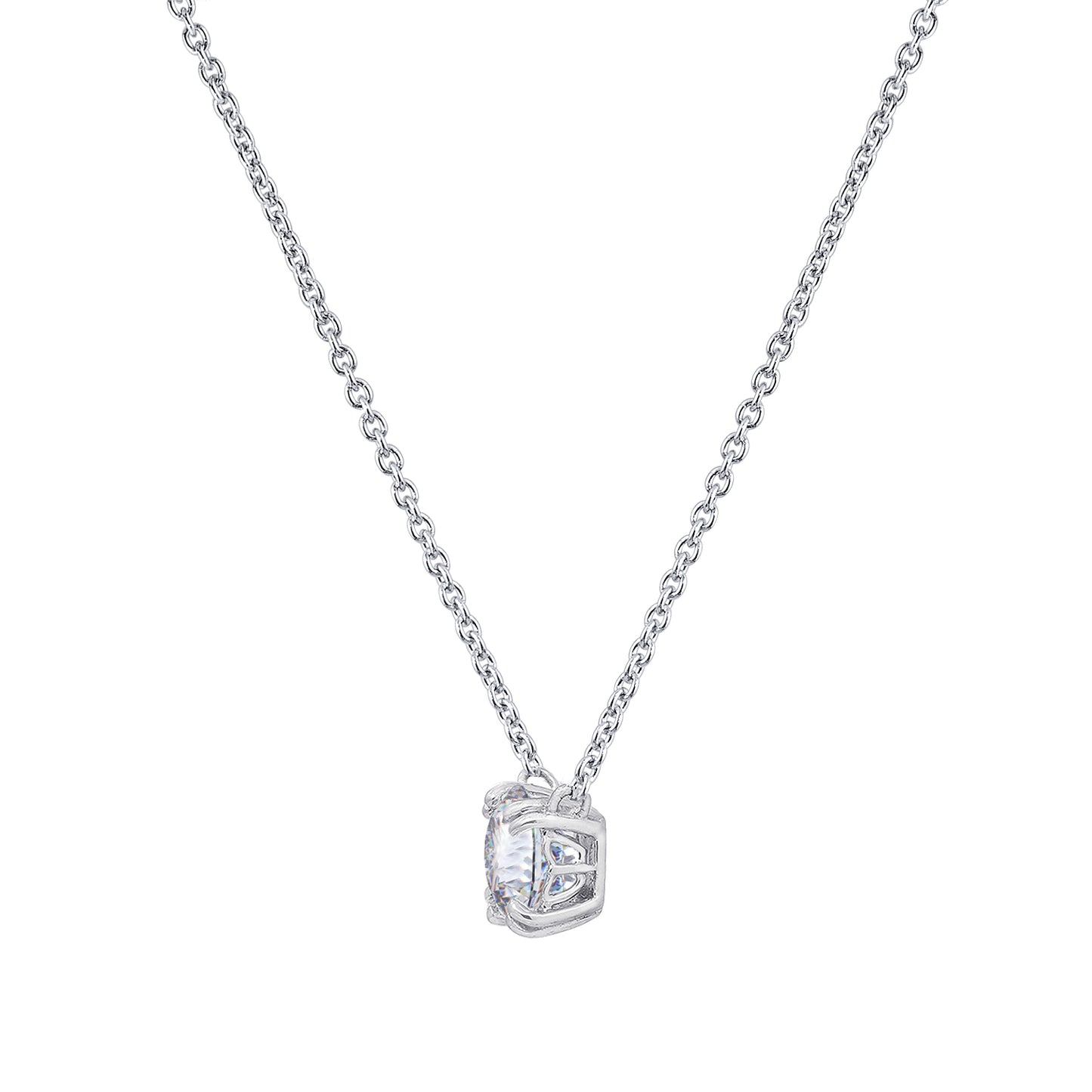 Round Solitaire Pendant Necklace