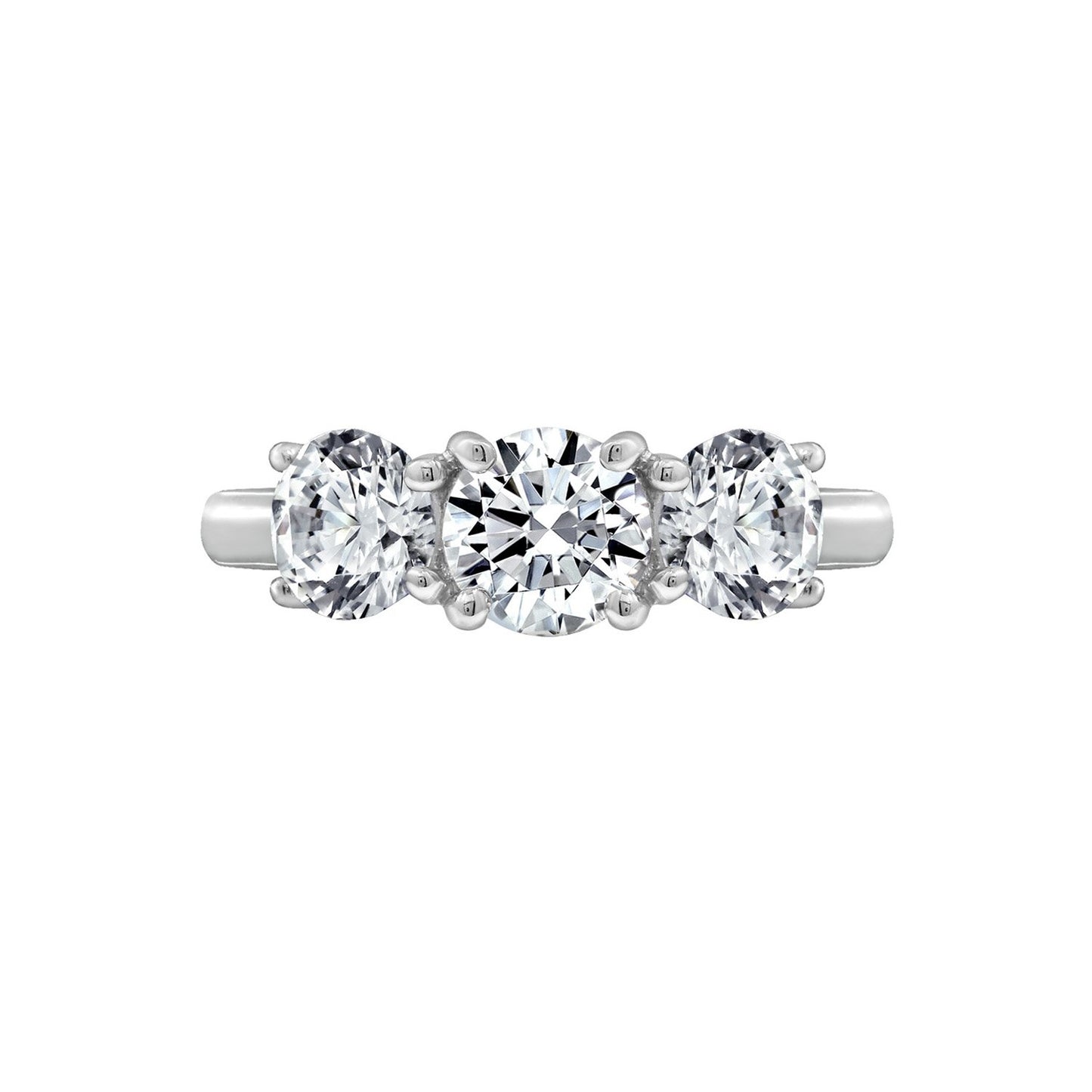Round Cut 3-Stone Ring
