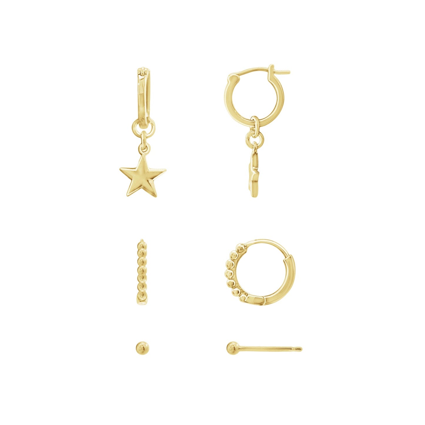 Ball Huggie Hoop Earrings