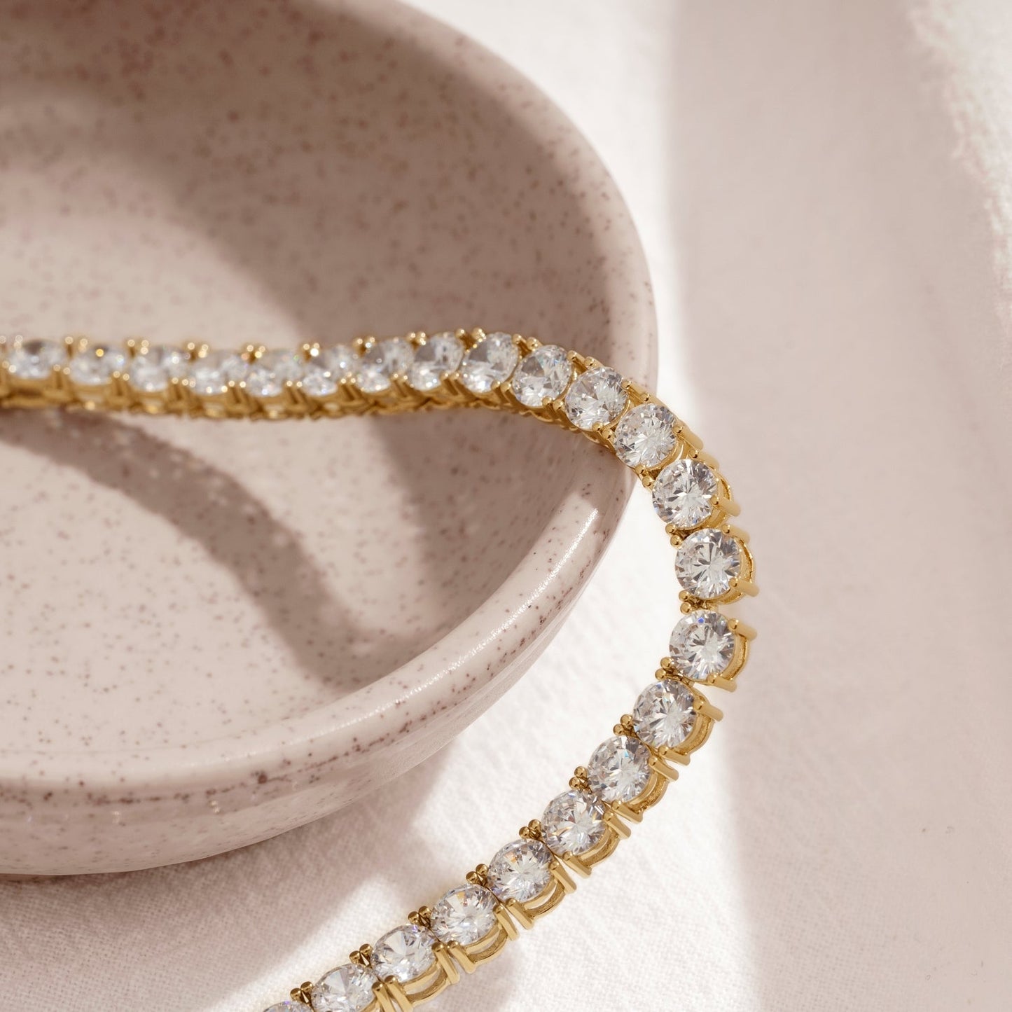 Round Cut Tennis Necklace