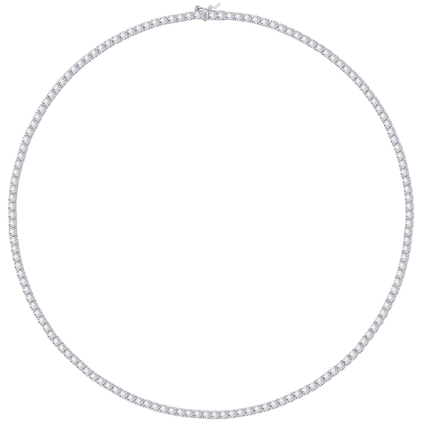 Round Cut Tennis Necklace
