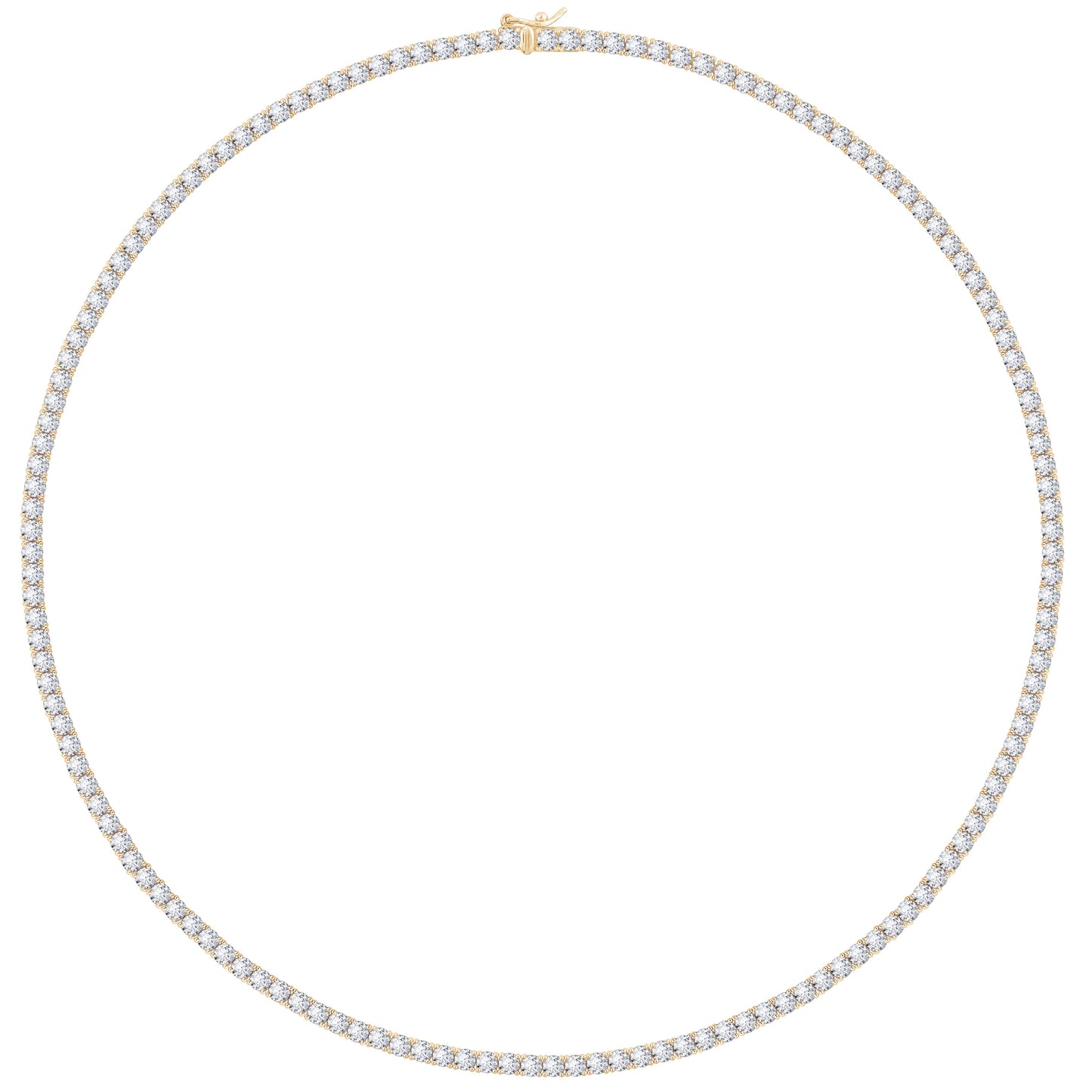 Round Cut Tennis Necklace
