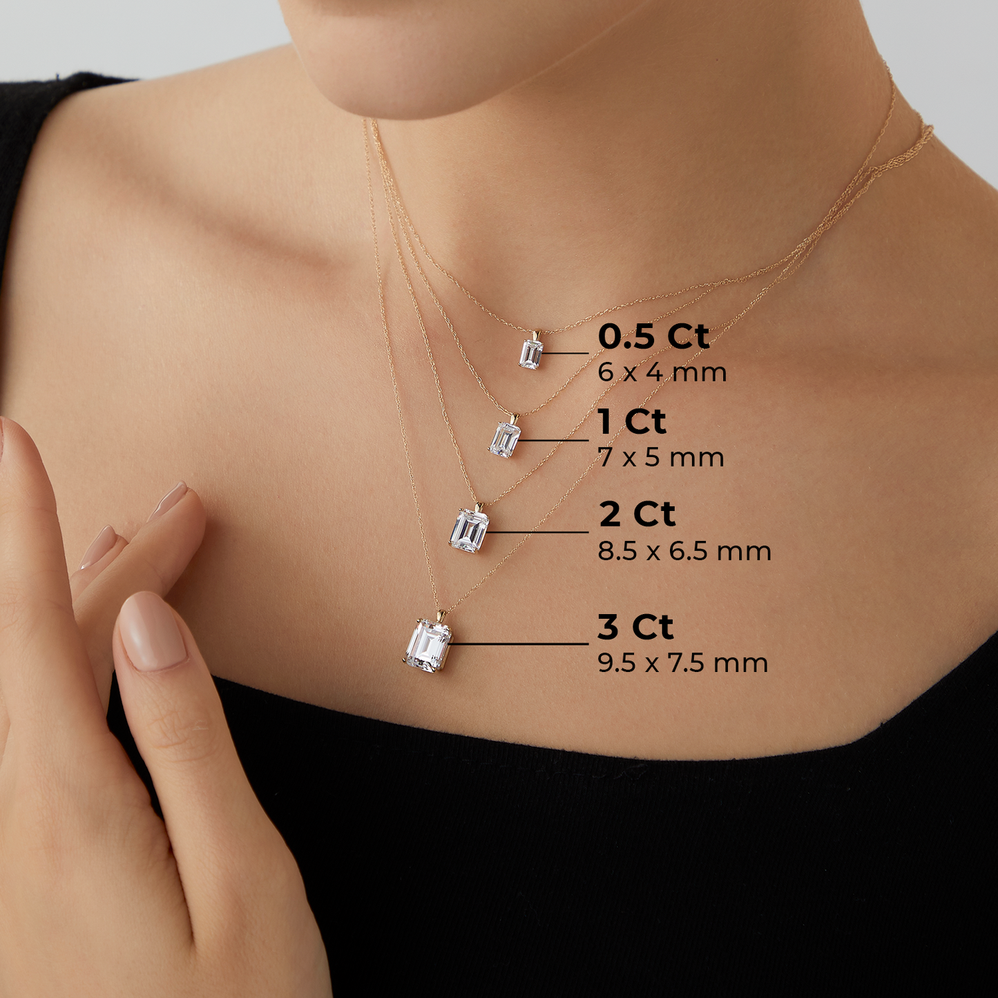 10K Solid Gold Solitaire Necklace