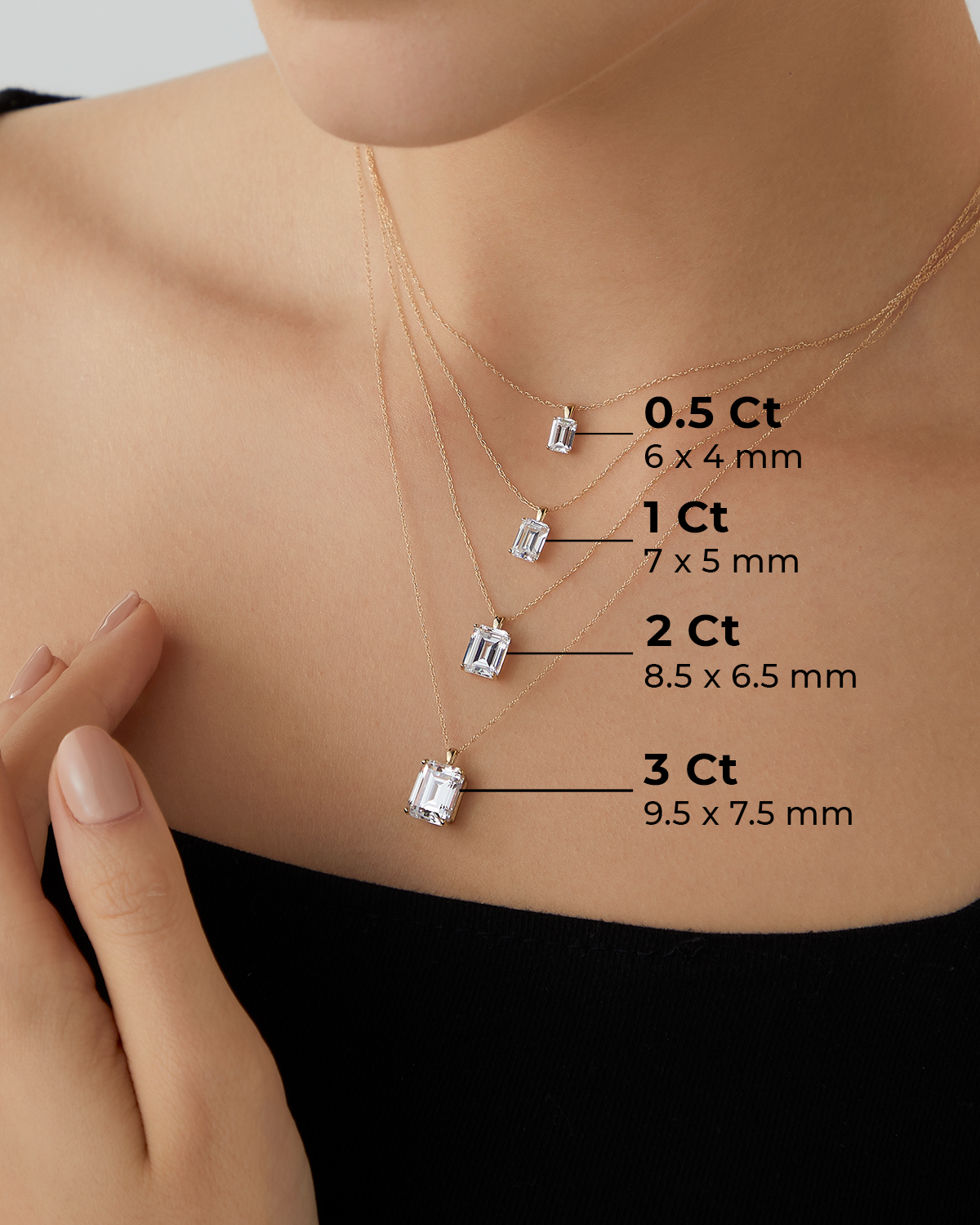 14K Solid Gold Solitaire Necklace