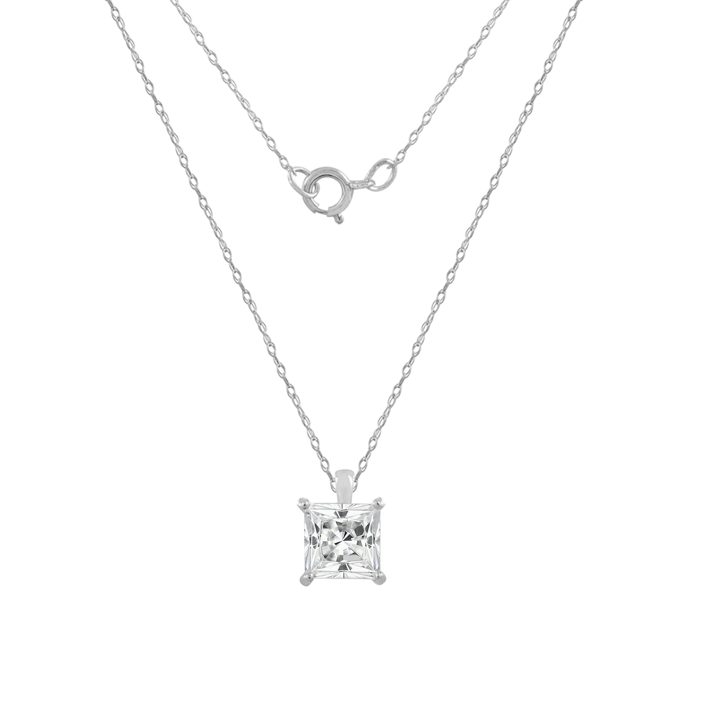 10K Solid Gold Solitaire Necklace