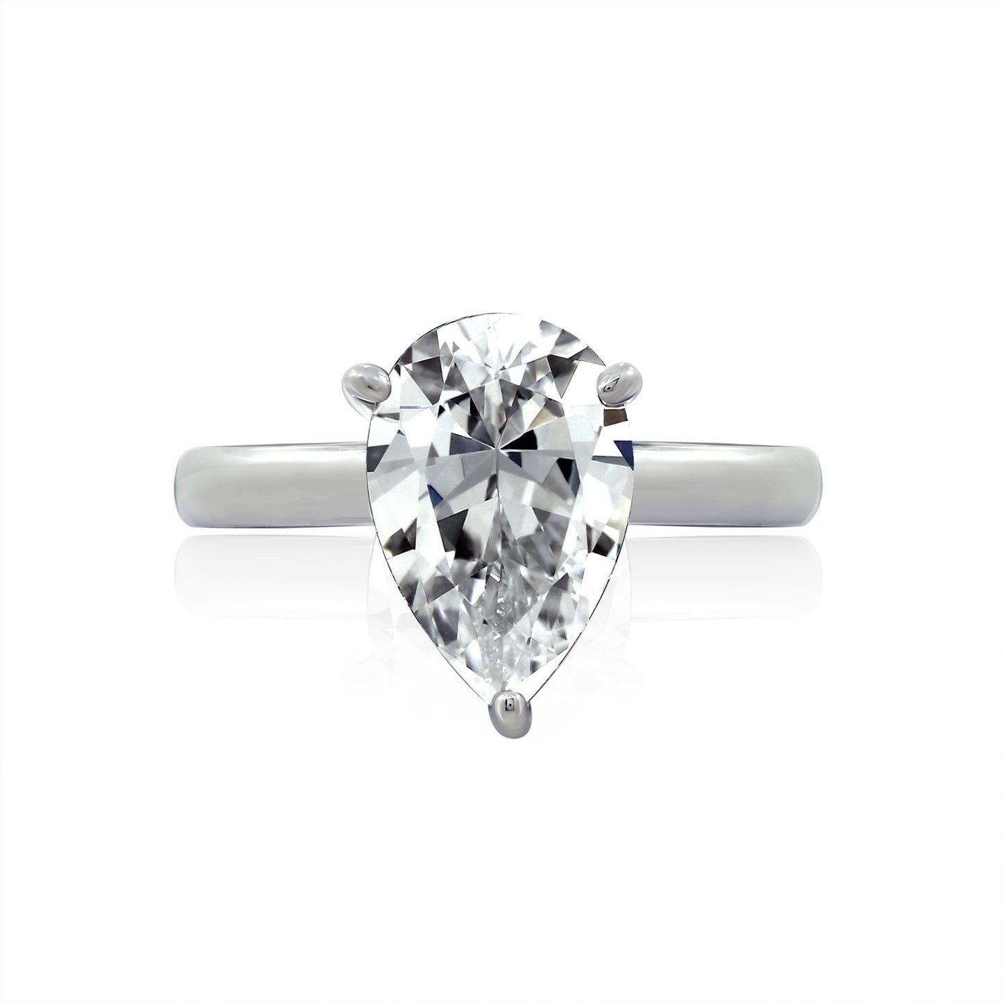Solitaire Pear Cocktail Ring