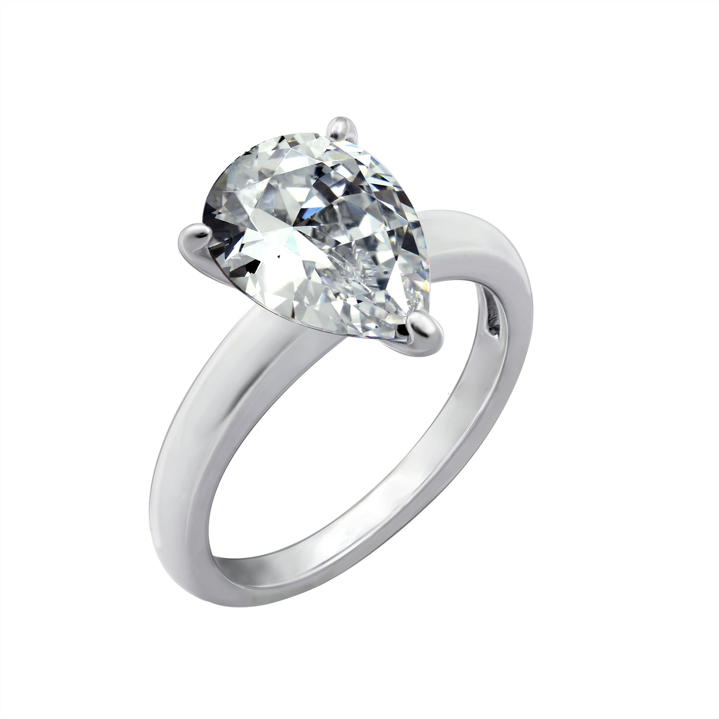 Solitaire Pear Cocktail Ring