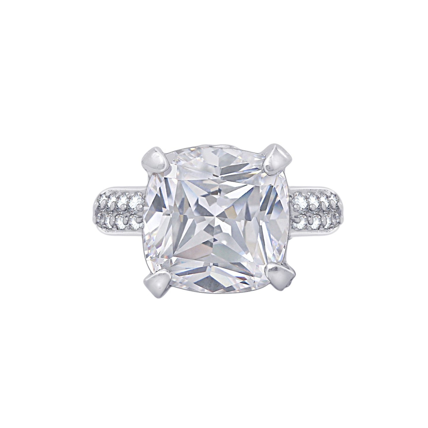 Fancy Gallery Cushion Cocktail Ring