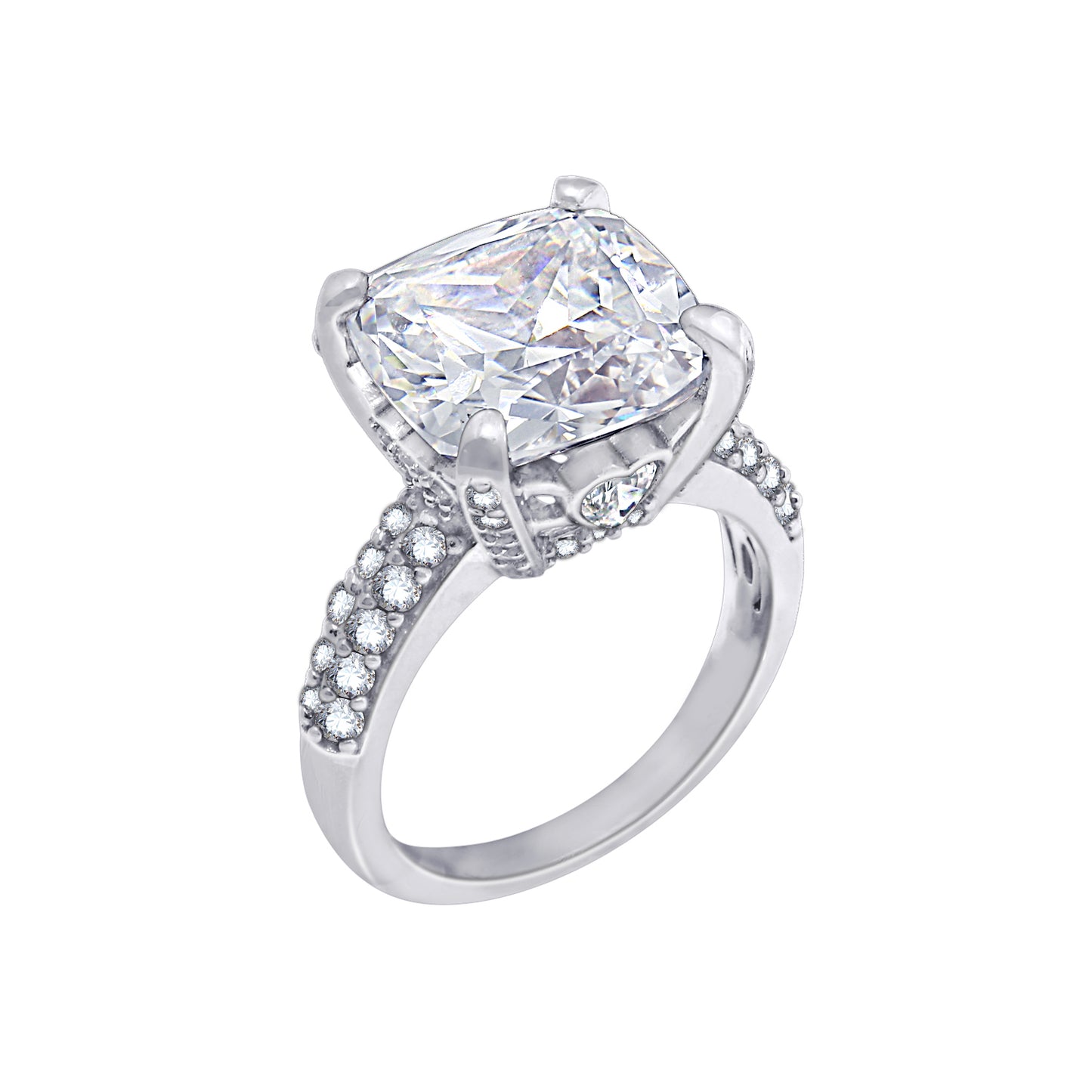 Fancy Gallery Cushion Cocktail Ring