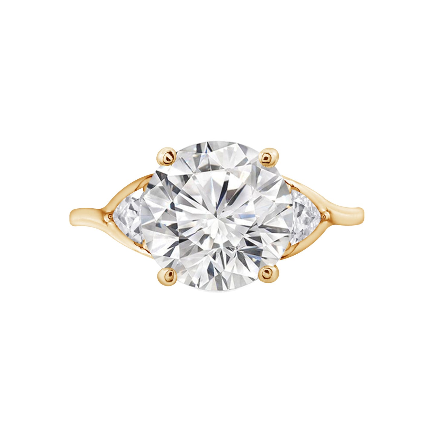 Round CZ Engagement Ring