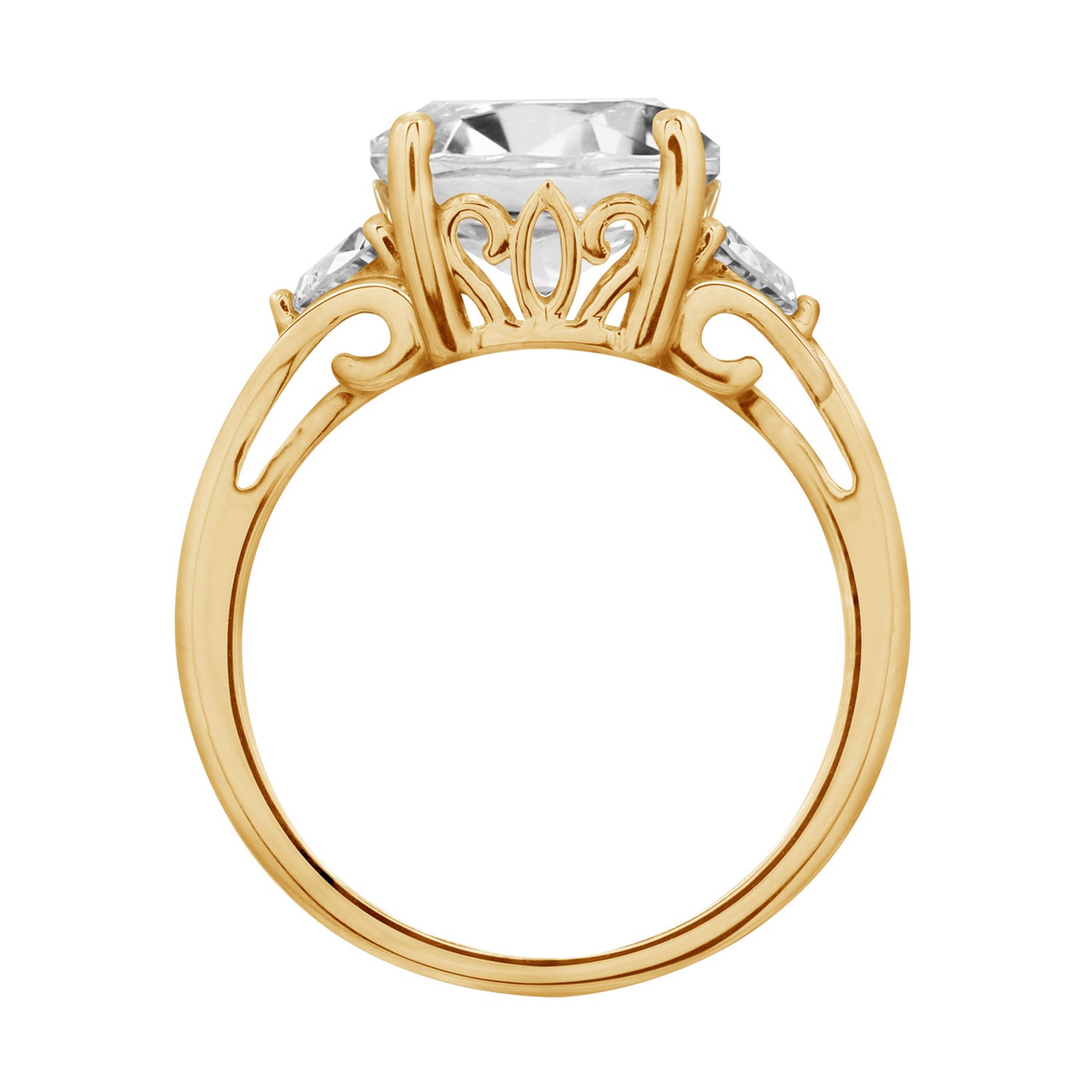 Round CZ Engagement Ring