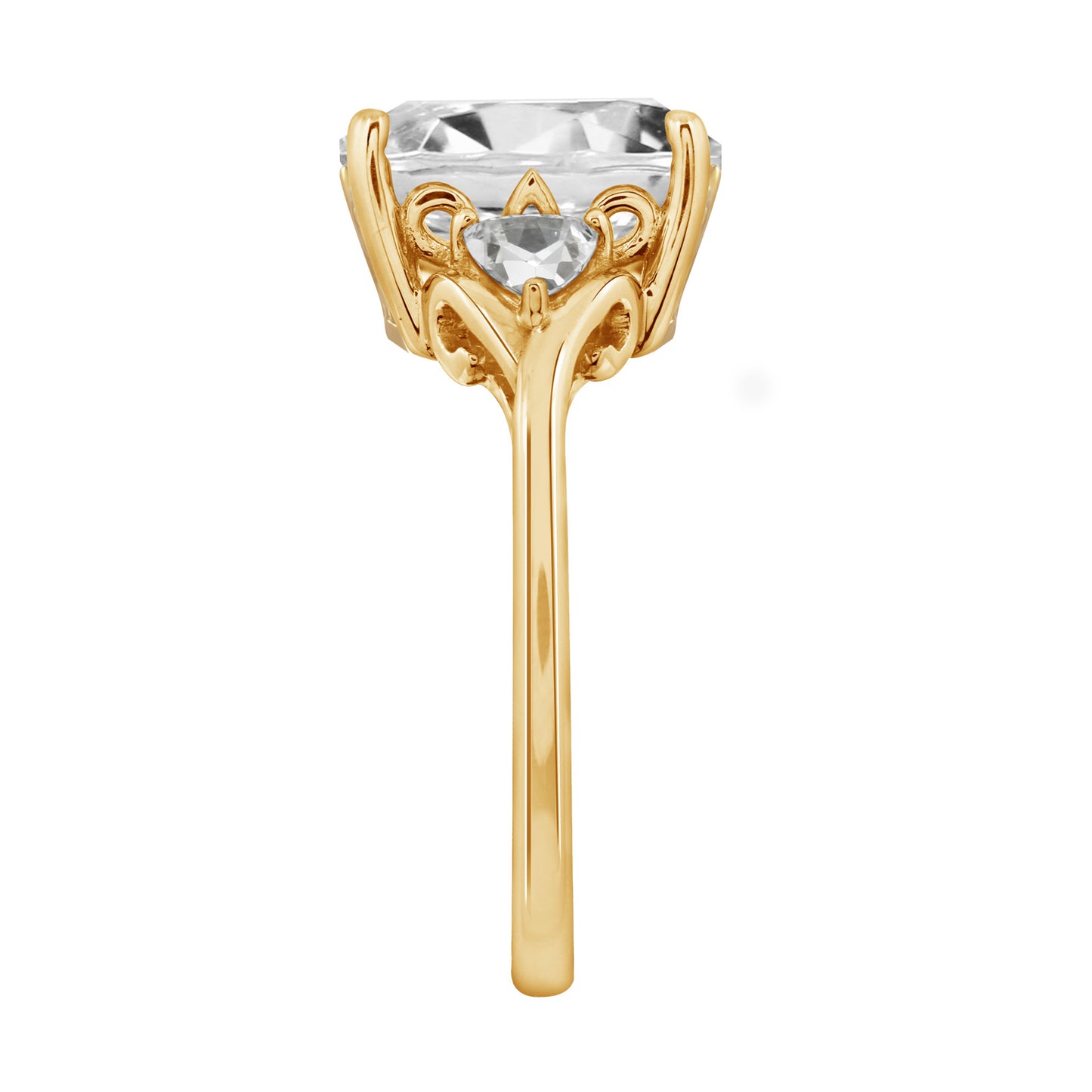 Round CZ Engagement Ring
