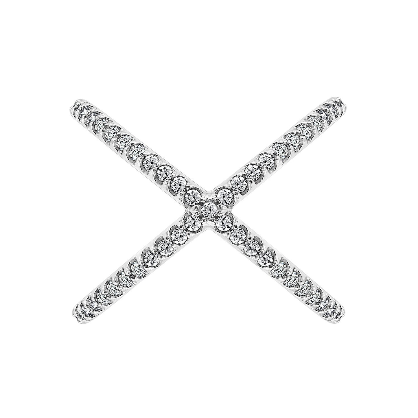 Wide Criss Cross X Ring