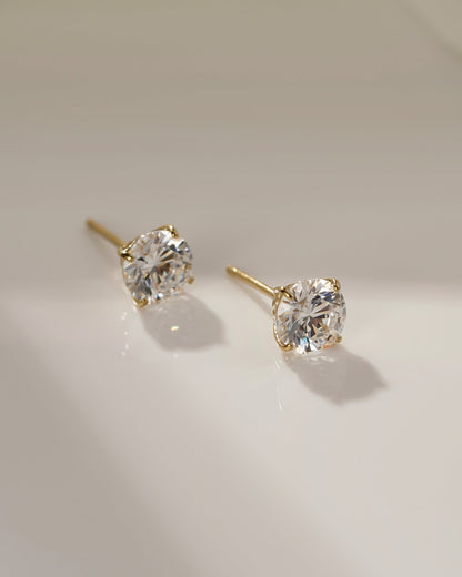 Diamonbliss Lab-Grown Diamond 0.5 cttw Round Solitaire Earrings