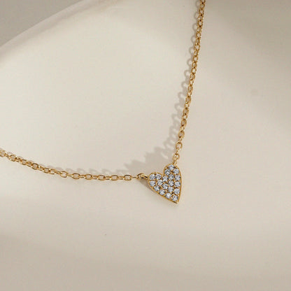 Marilyn Monroe Pavé Heart Necklace