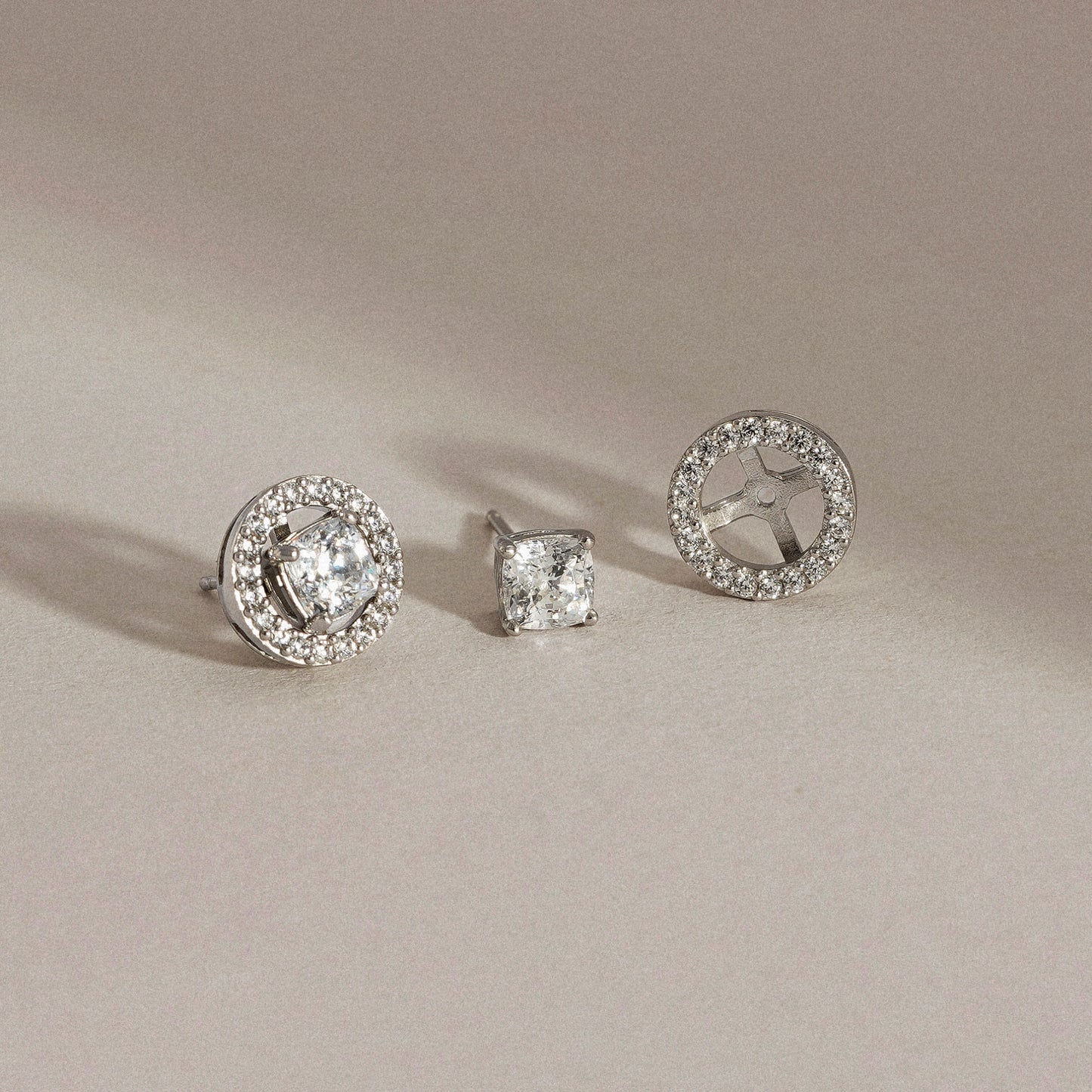 Marilyn Monroe Convertible Halo Stud Earrings
