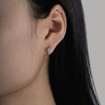 Marilyn Monroe Pavé Bold Huggie Hoop Earrings