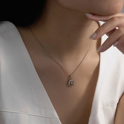 Marilyn Monroe Vintage Square Pendant Necklace