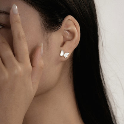 Marilyn Monroe Pearly Butterfly Stud Earrings