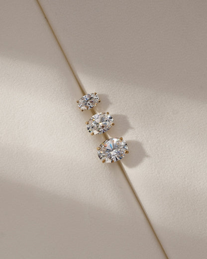 Diamonbliss Lab-Grown Diamond 2.0 cttw Oval Solitaire Earrings
