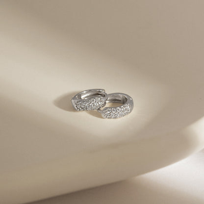 Marilyn Monroe Pavé Bold Huggie Hoop Earrings