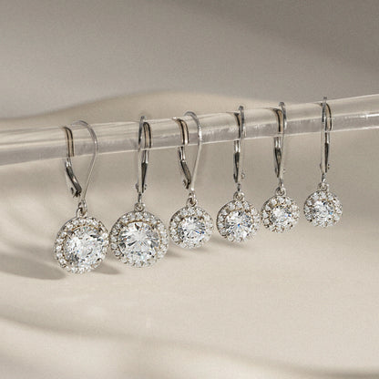 Marilyn Monroe Round Halo Leverback Earrings