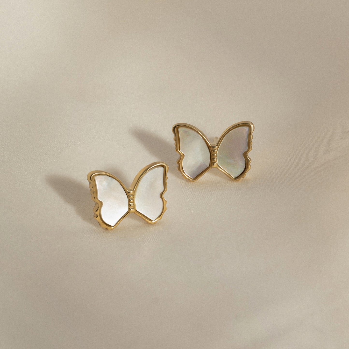 Marilyn Monroe Pearly Butterfly Stud Earrings