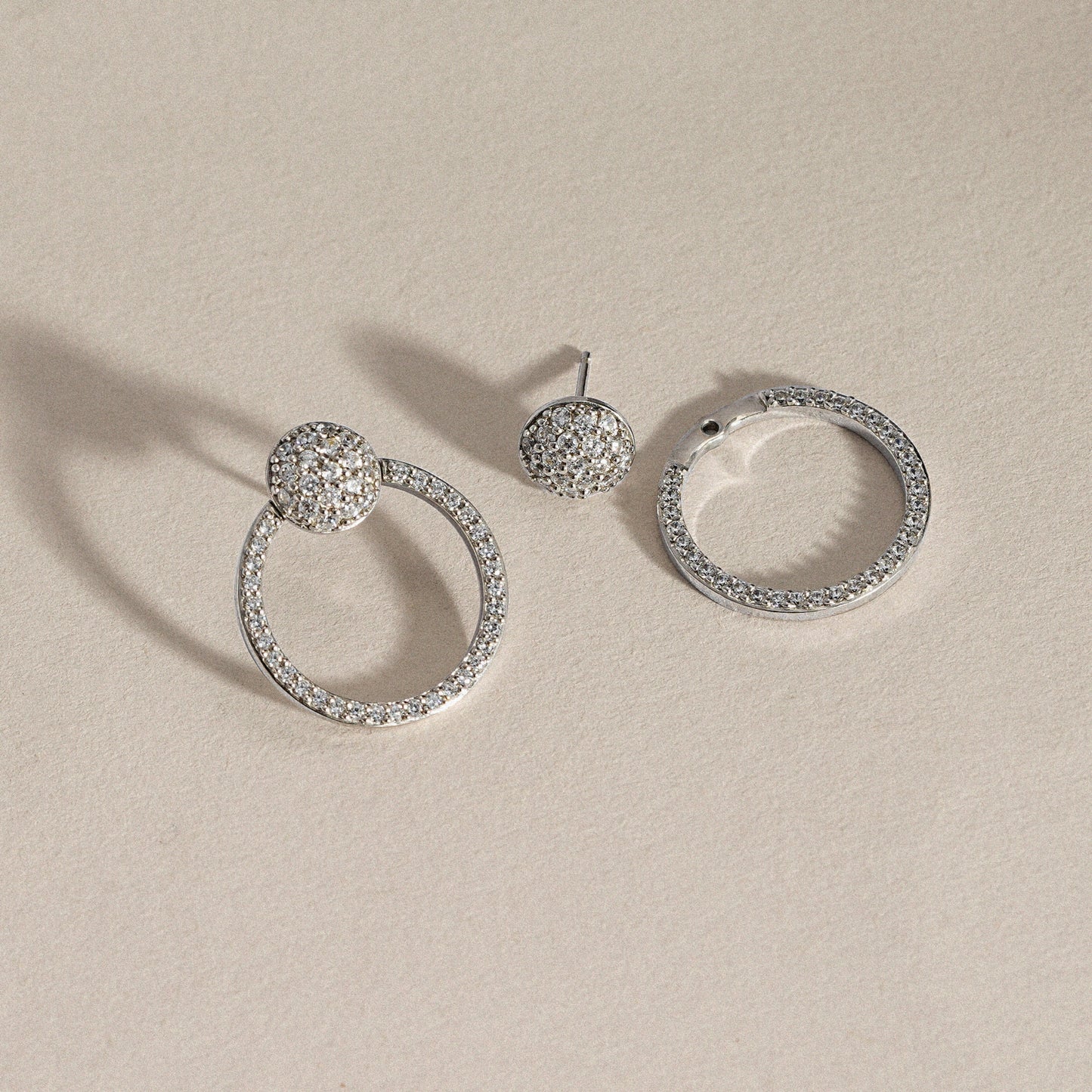 Marilyn Monroe Convertible Pave Stud Earrings