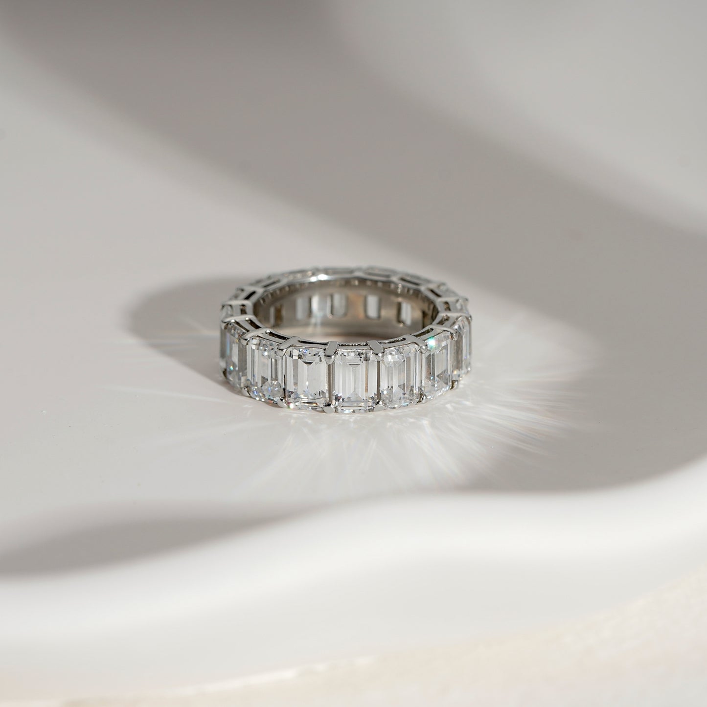Marilyn Monroe Emerald Cut Eternity Ring