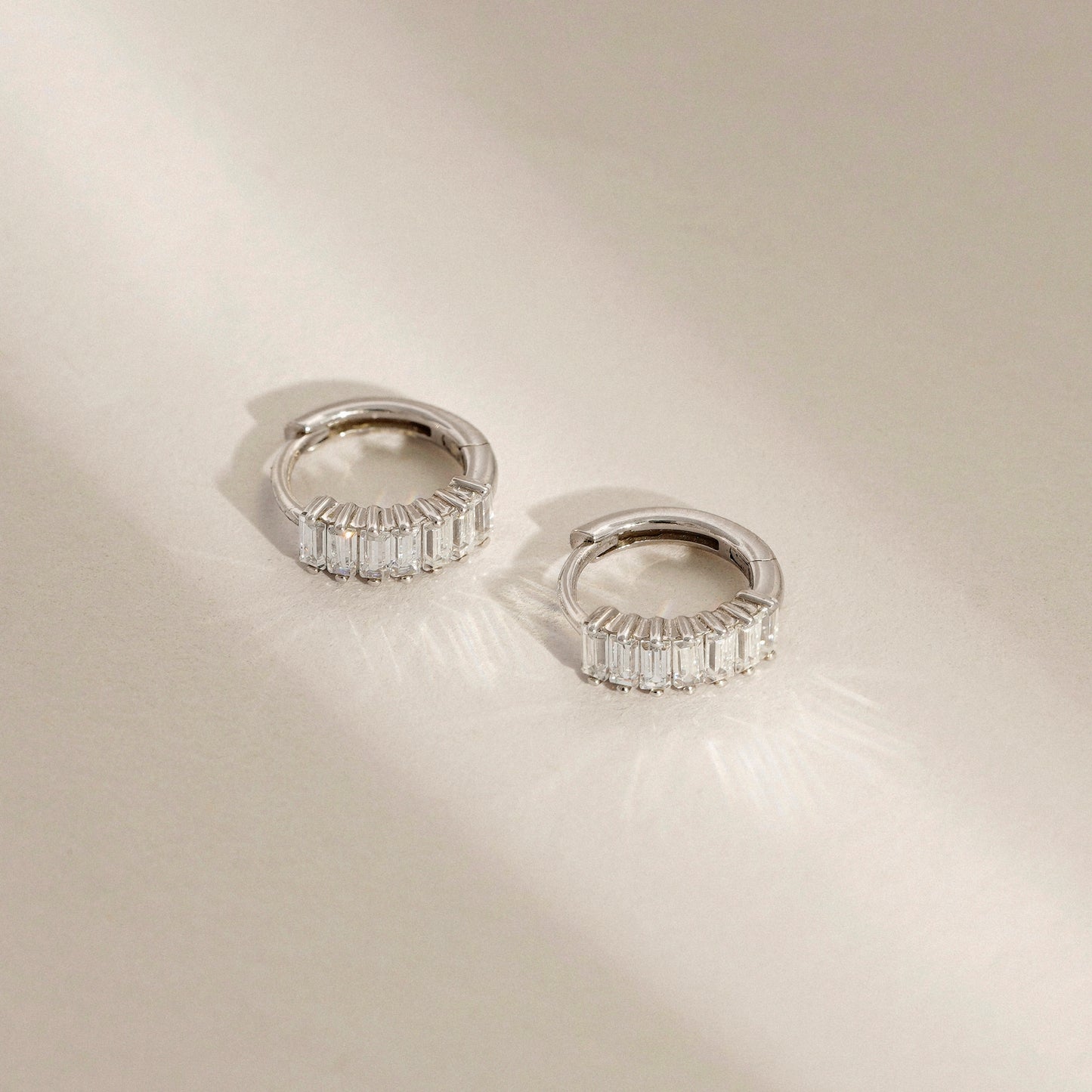 Marilyn Monroe Baguette Hoop Earrings