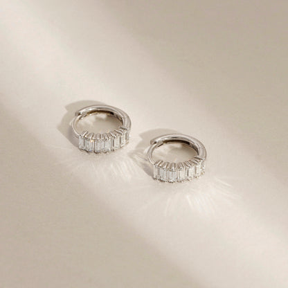 Marilyn Monroe Baguette Hoop Earrings