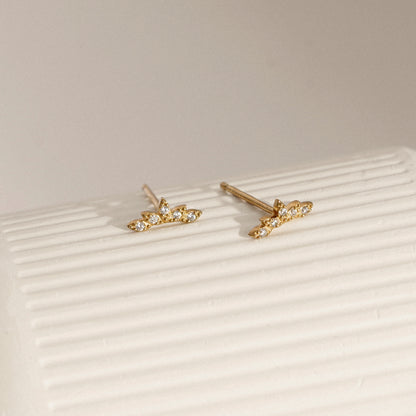 Marilyn Monroe Leaf Stud Earrings