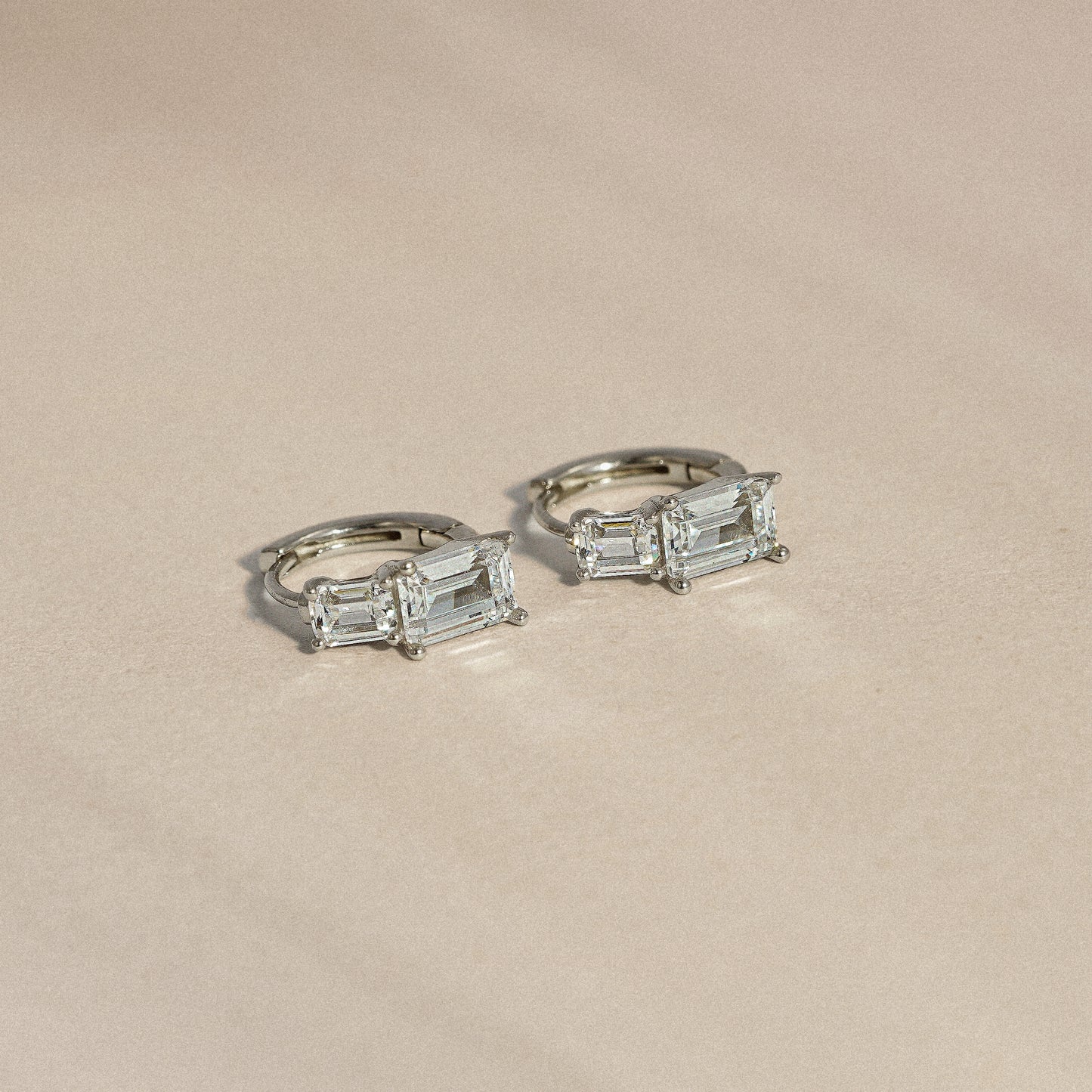 Marilyn Monroe Duo Baguette Hoop Earrings