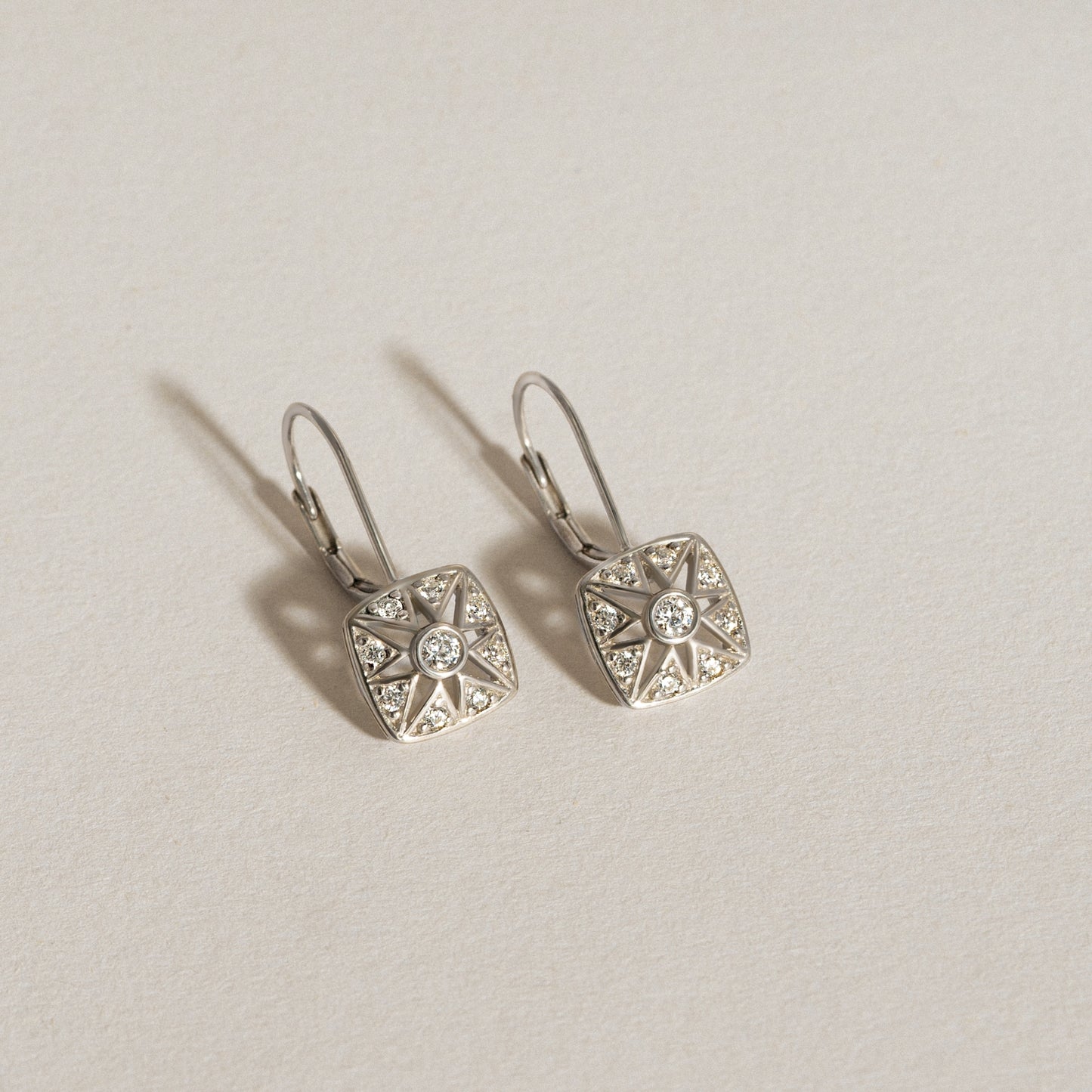 Marilyn Monroe Vintage Square Leverback Earrings