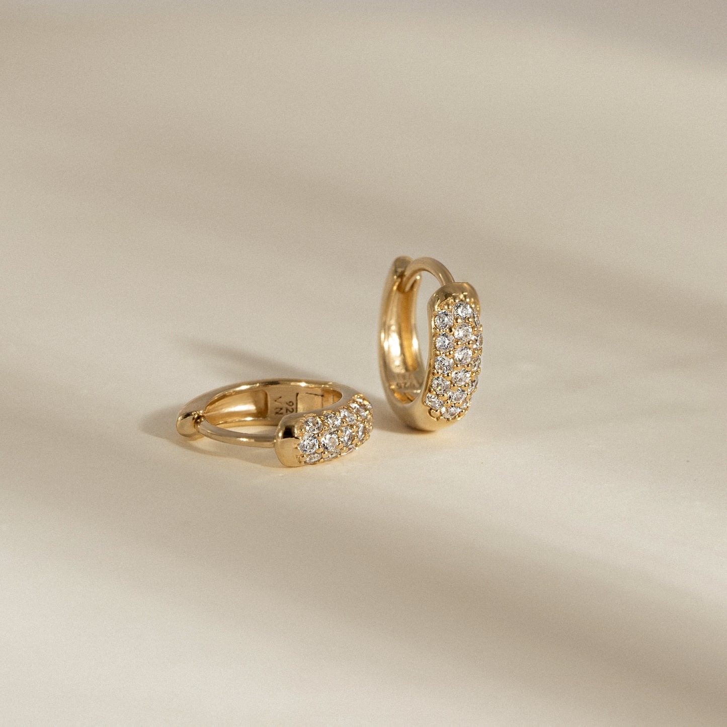 Marilyn Monroe Pavé Bold Huggie Hoop Earrings