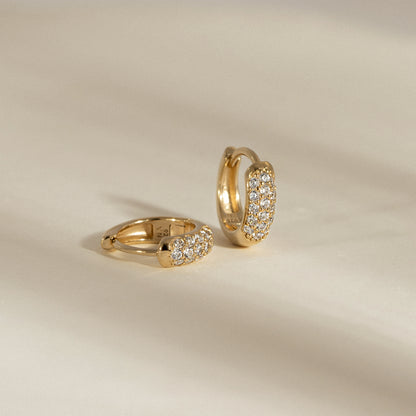 Marilyn Monroe Pavé Bold Huggie Hoop Earrings